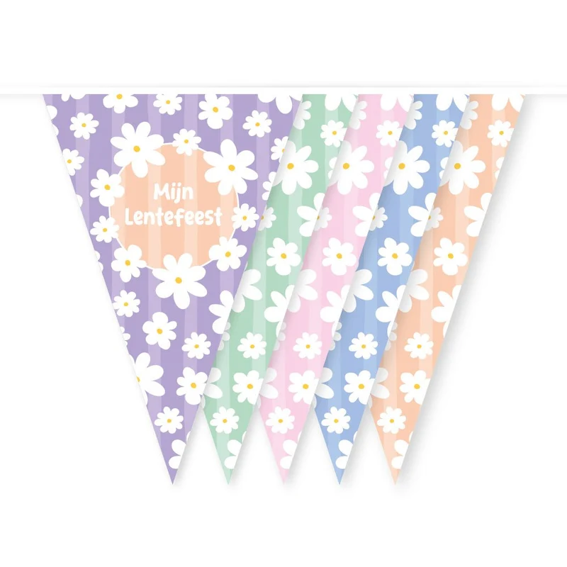 Frühlingsfest-Girlande Bunte Gänseblümchen