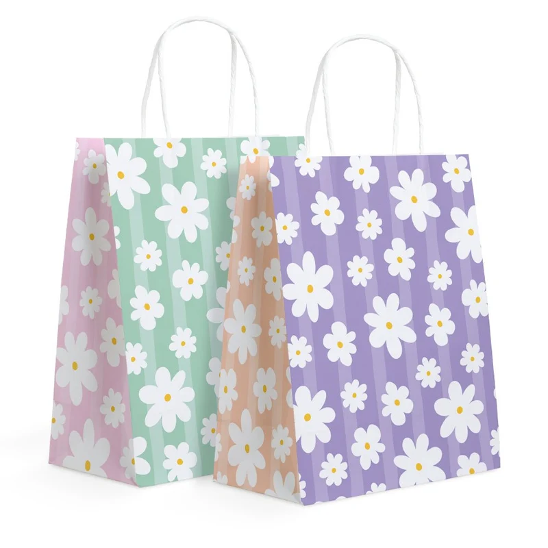 Geschenktüte Gänseblümchen 21cm 6 Stück