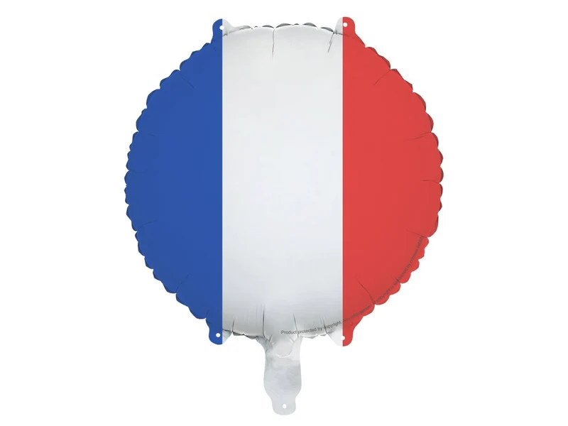 Heliumballon mit französischer Flagge, 45 cm, leer