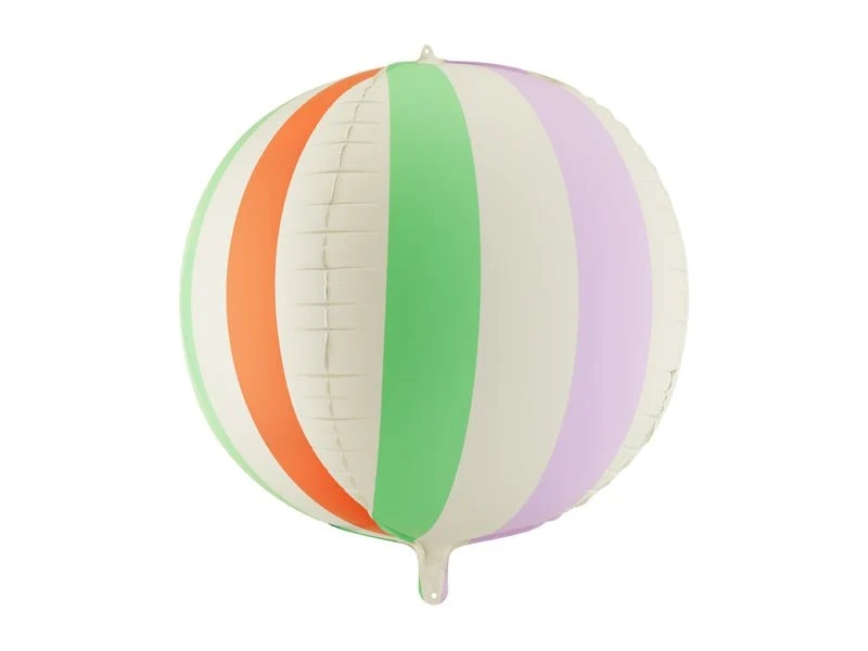 Helium Ballon Gestreifter Ball 75cm Leer