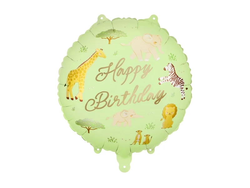Happy Birthday Helium Ballon Safari 35cm Leer