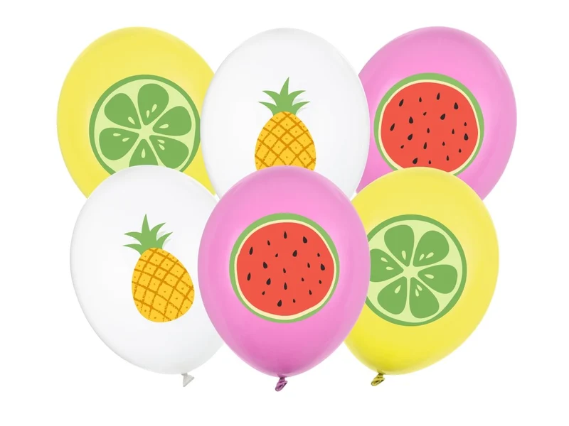 Hawaii Luftballons Obst 30cm 6Stück