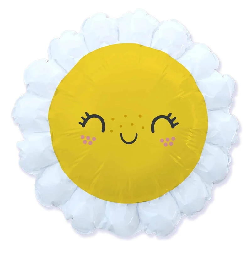 Blume Helium Ballon Gänseblümchen 76cm Leer