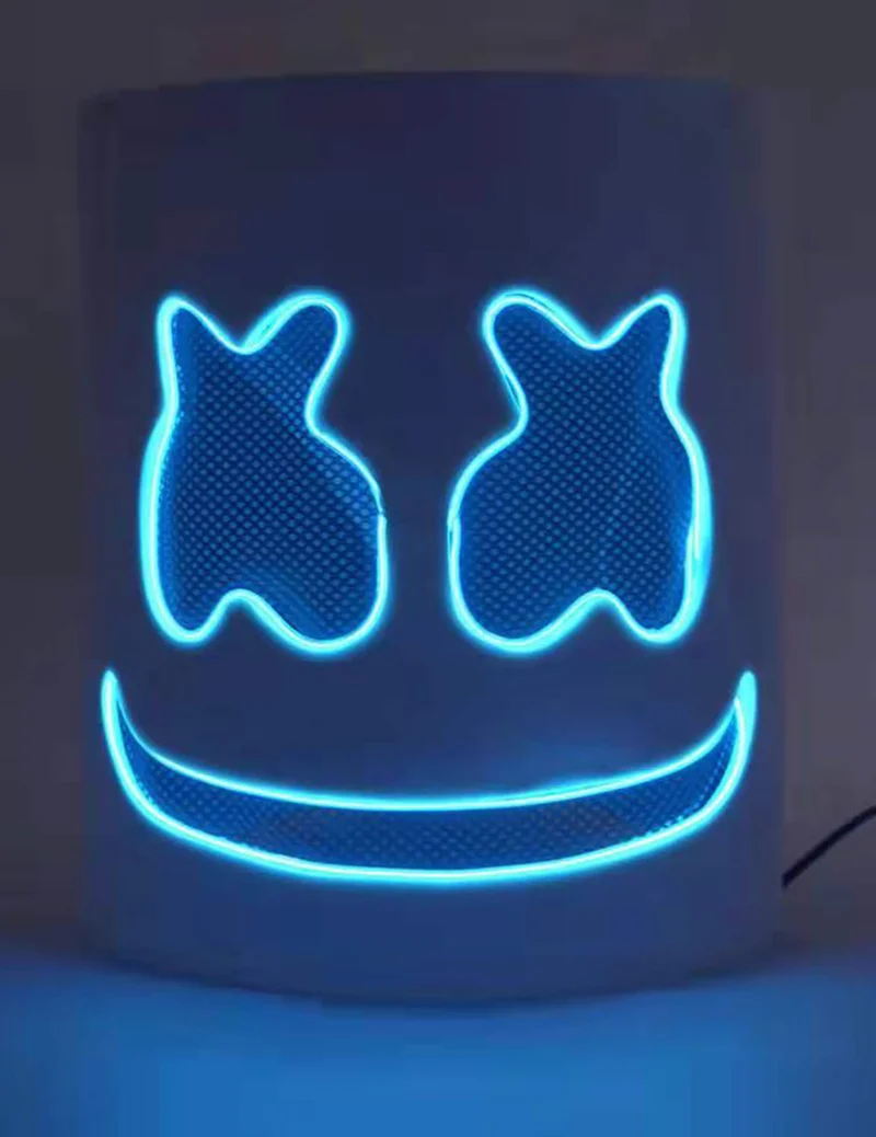 Auffällige LED-Maske für Fasching DJ-Zubehör blau