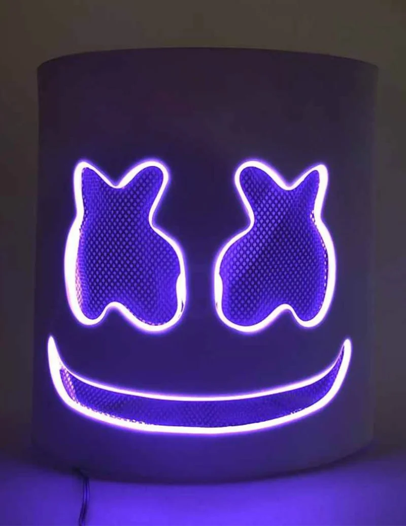 Leuchtende LED-Maske DJ Festival-Accessoire violett