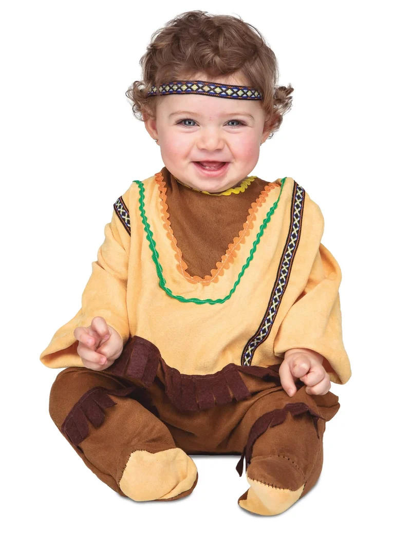 Indianer-Kostüm für Kleinkinder Western-Verkleidung für Fasching braun