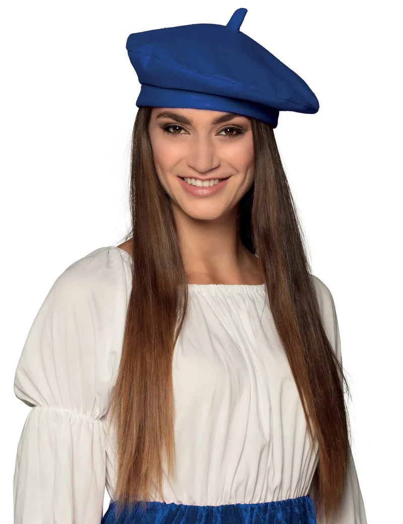Klassische Baskenmütze für Erwachsene blau