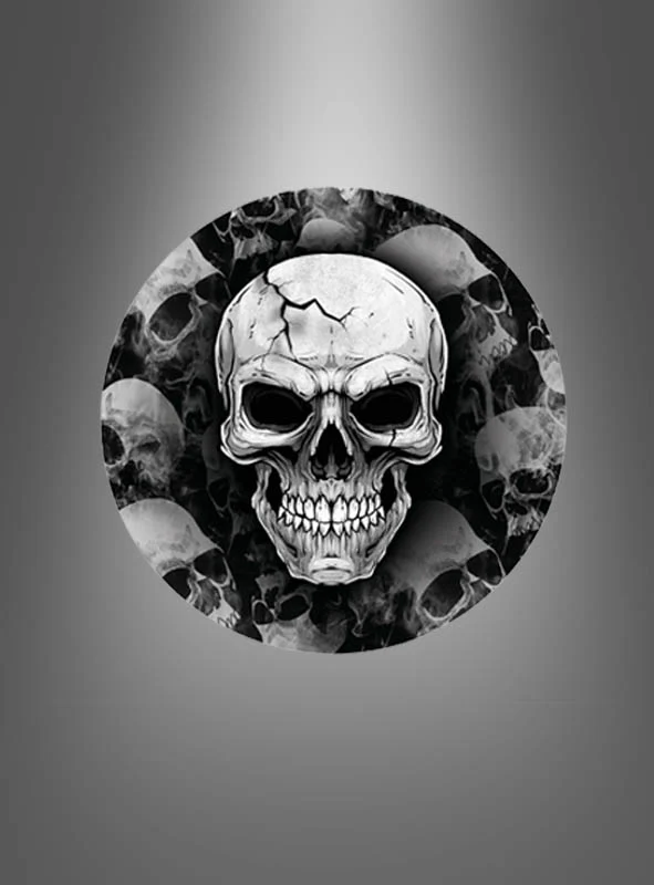 6 St. Halloween Totenkopf 23cm Pappteller
