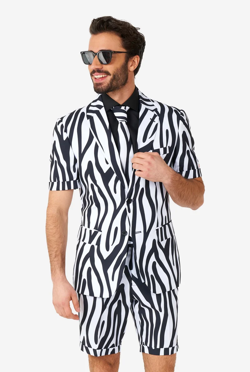 Opposuits | SUMMER Zazzy Zebra | Herenkostuum | Herenpak Zebraprint