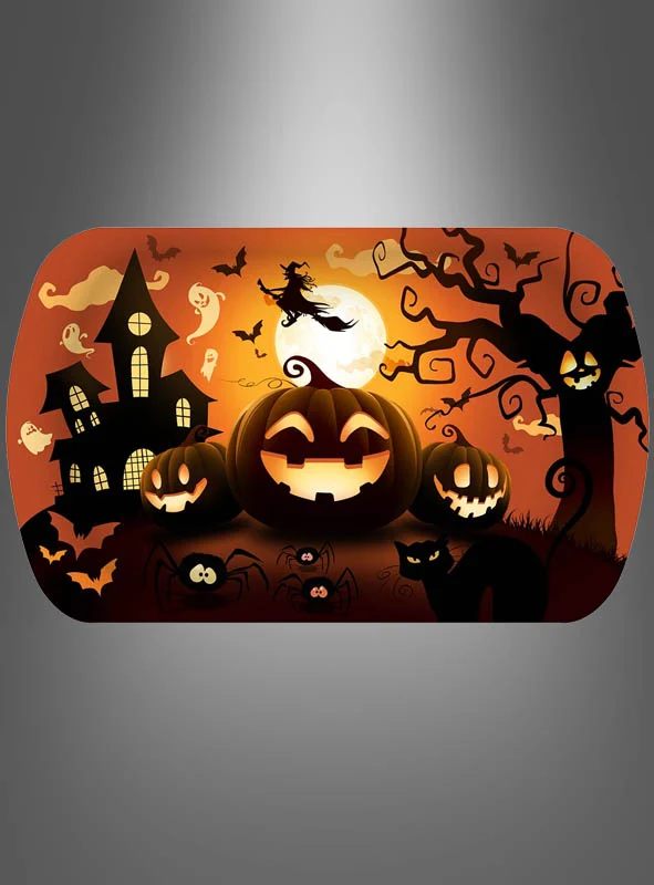 Kürbis Serviertablett 39x25cm Halloween
