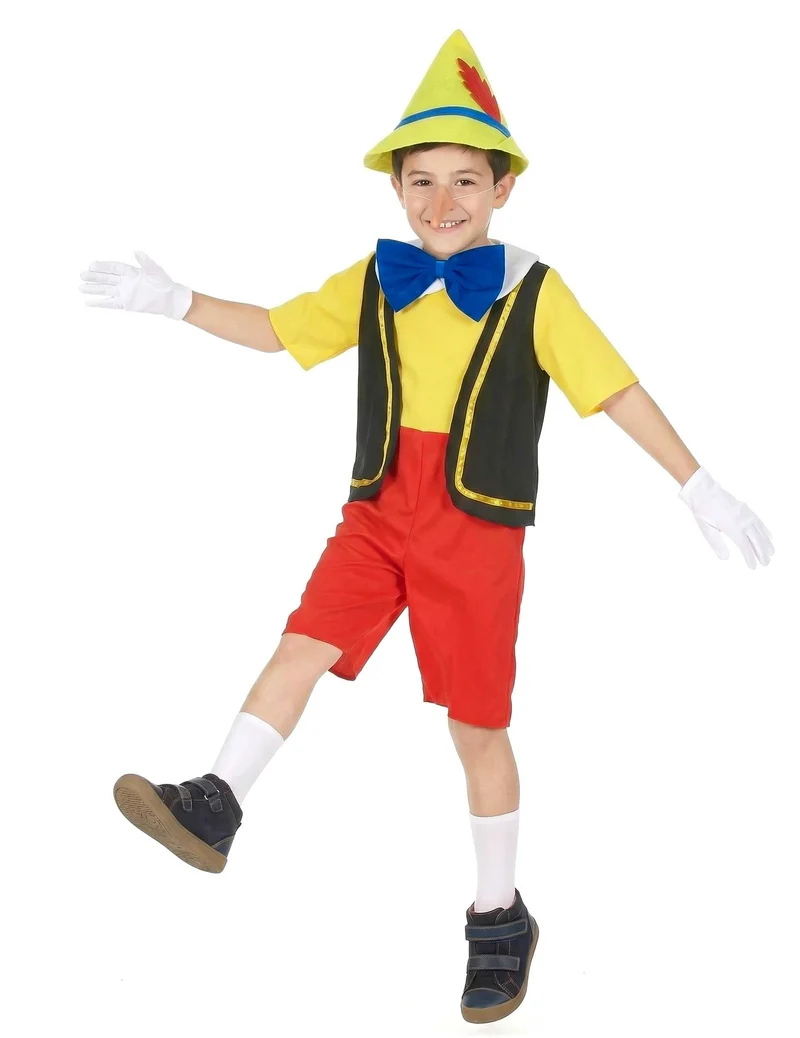 Marionetten-Kostüm für Jungen Kinderkostüm für Fasching bunt
