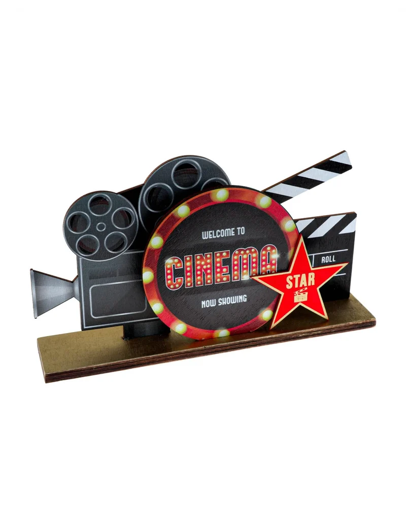 Tischdekoration-Filmklappe Partyzubehör schwarz-rot
