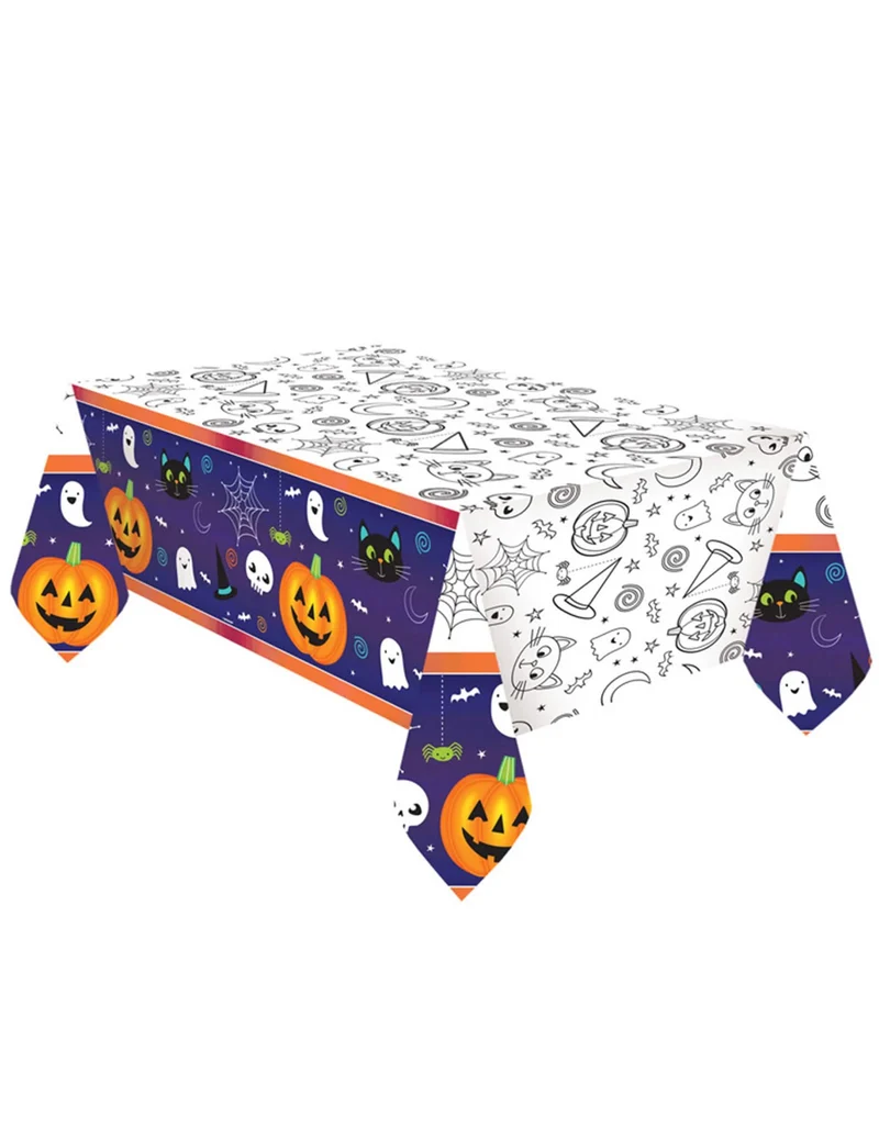 Tischdecke Halloween-Friends Partyzubehör bunt 1,2x1,8m