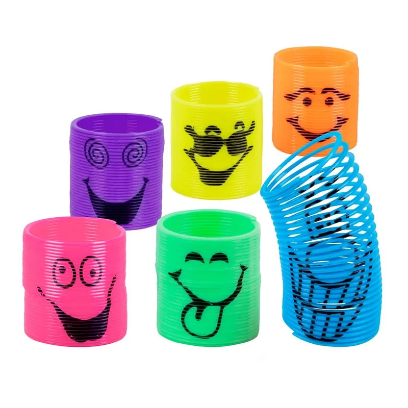 6 Smiley-Slinkies 3 cm