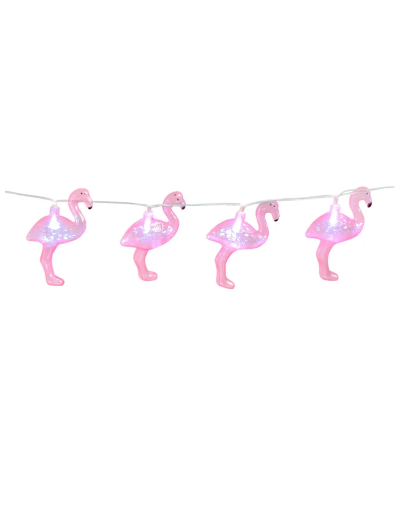 Flamingo-Girlande leuchtend pinkfarben 140 cm