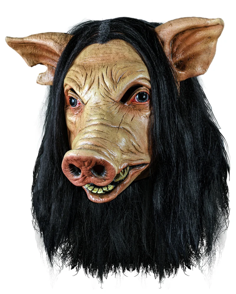 Folter Schwein Maske mit Haaren