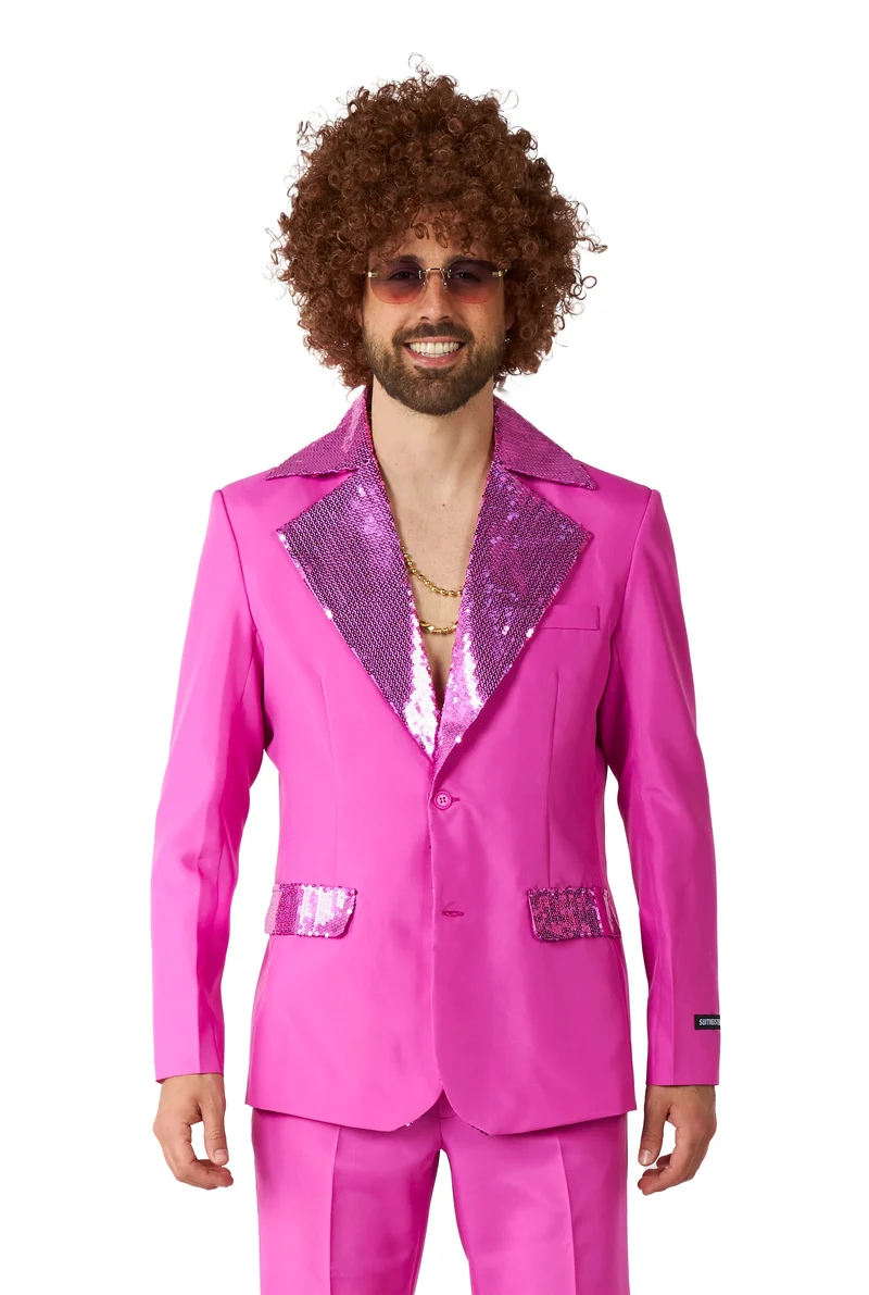 Suitmeister | Disco Suit Pink | Discokostuum Heren Roze
