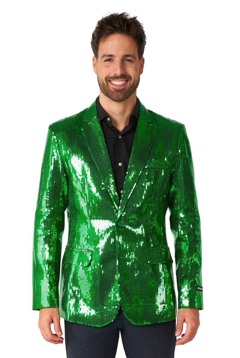Suitmeister| Sequins Green | Glitter Jasje Groen | Groene Blazer voor Heren