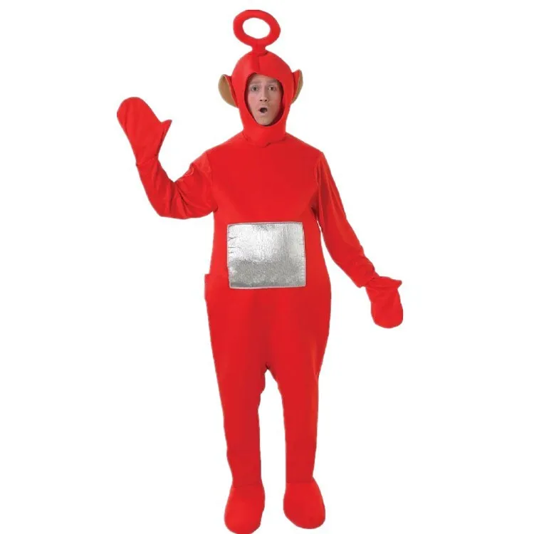 Teletubbie Pak | Verkleedkostuum Voor Volwassenen | Jumpsuit + Masker