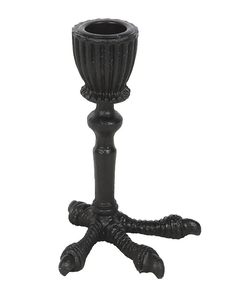 Schwarzer Rabenklaue Kerzenständer 12,5cm