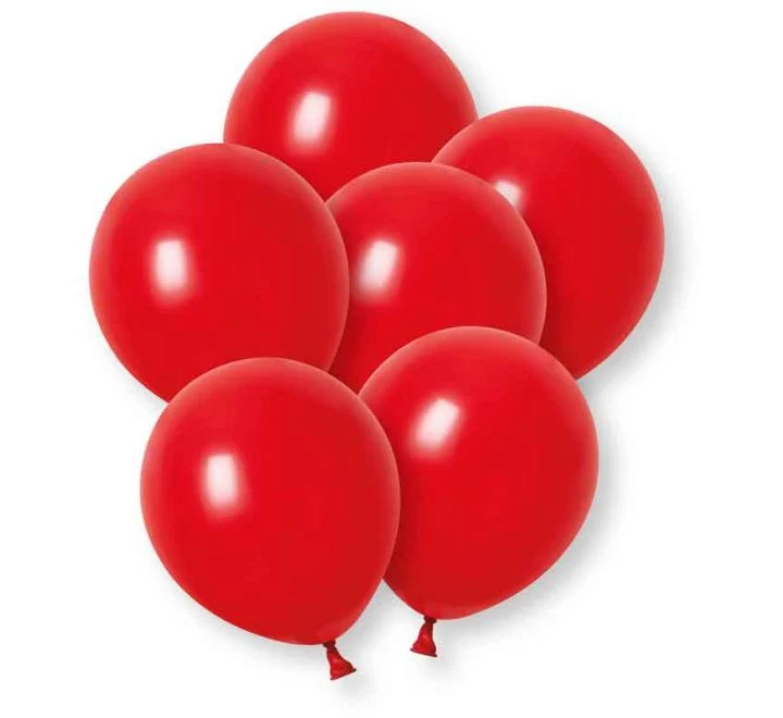 Rote Latexballons „Basic“, 30 cm, 10 Stück