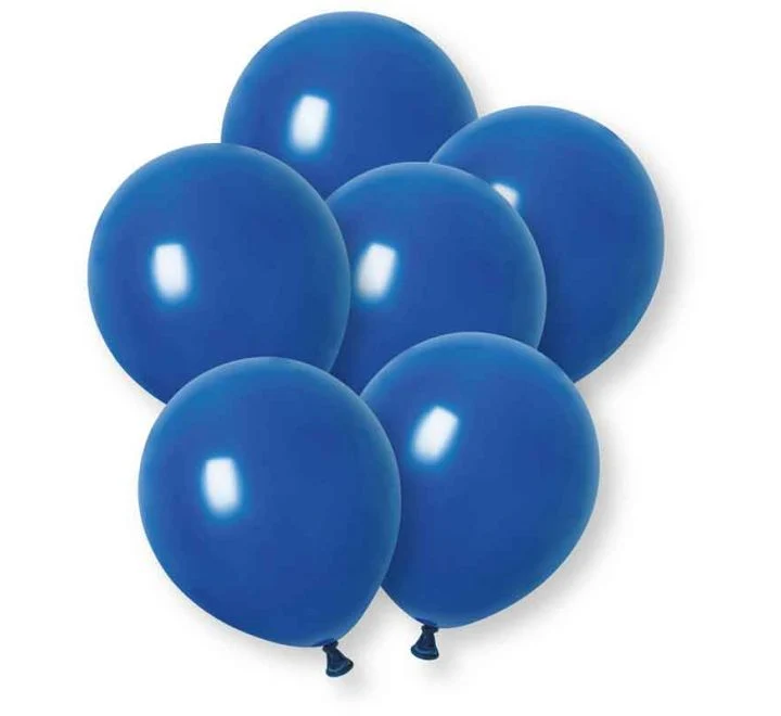 Dunkelblaue Ballons Basic Latex 30 cm, 10 Stück