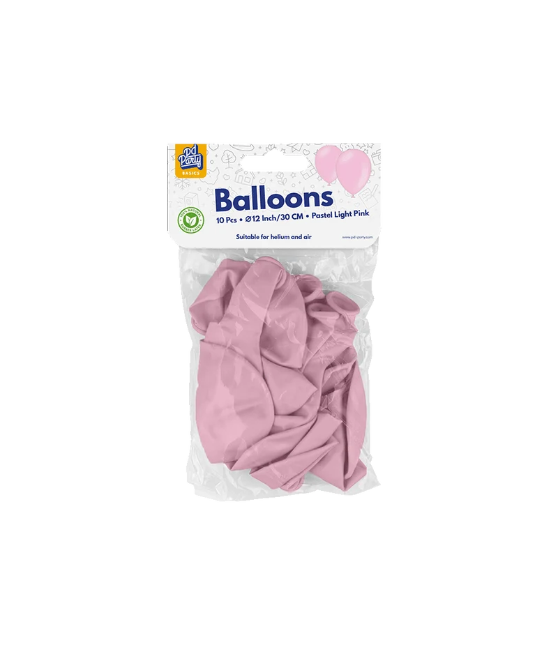 Hellrosa Luftballons Pastell 30cm 10Stück