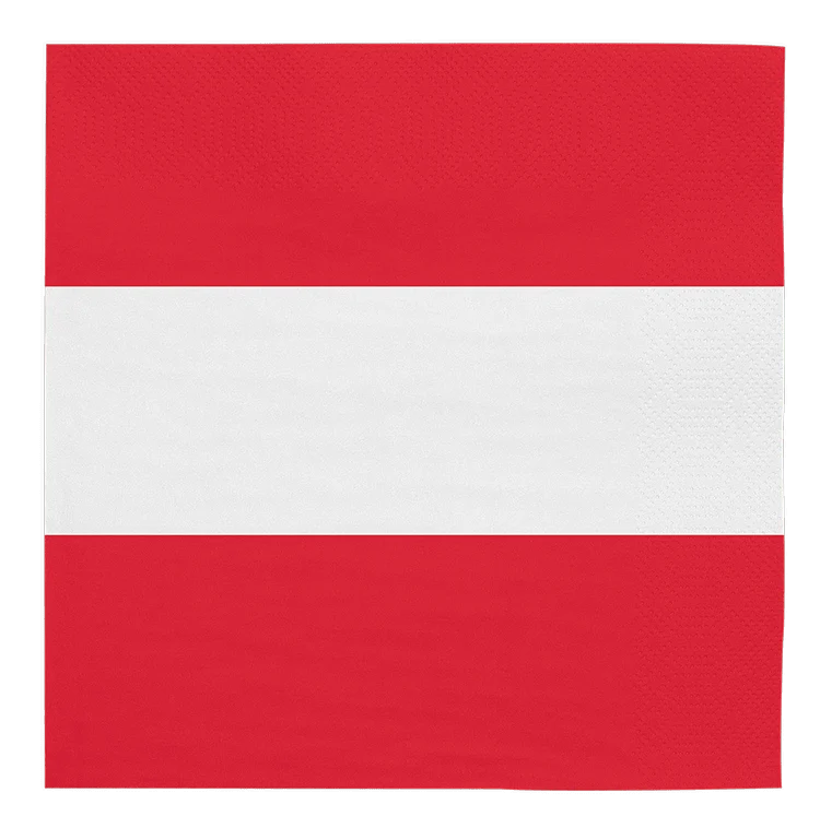 Österreich Servietten Rot Weiß 33cm 20Stück