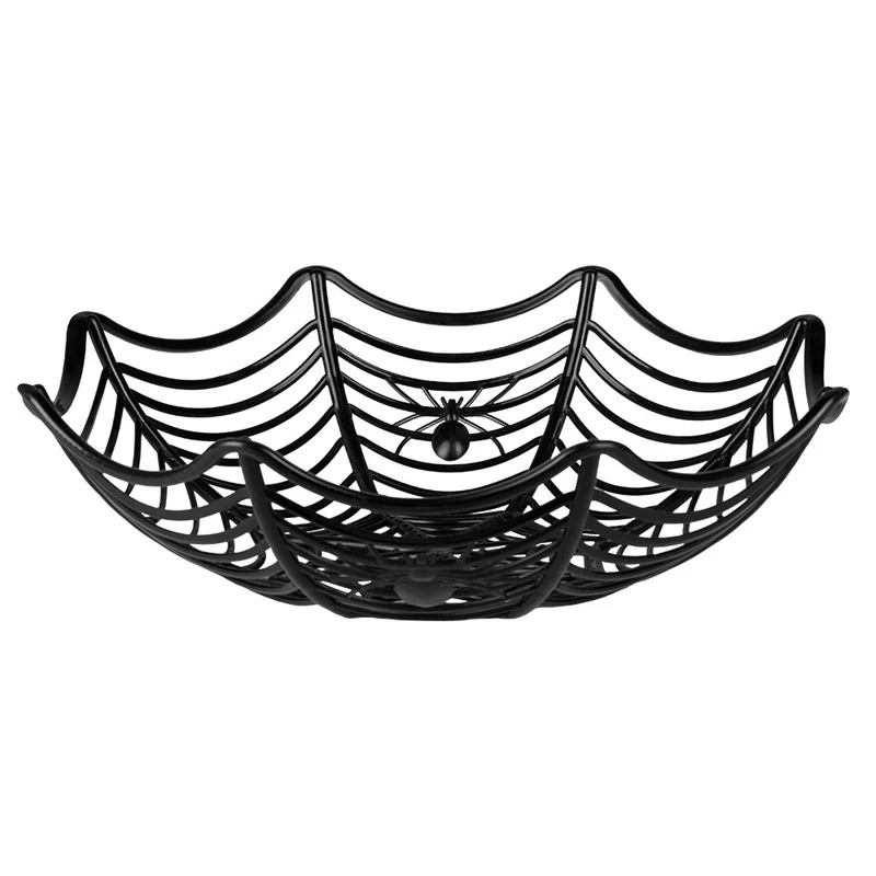 Halloween mandje met spinnenweb – zwart