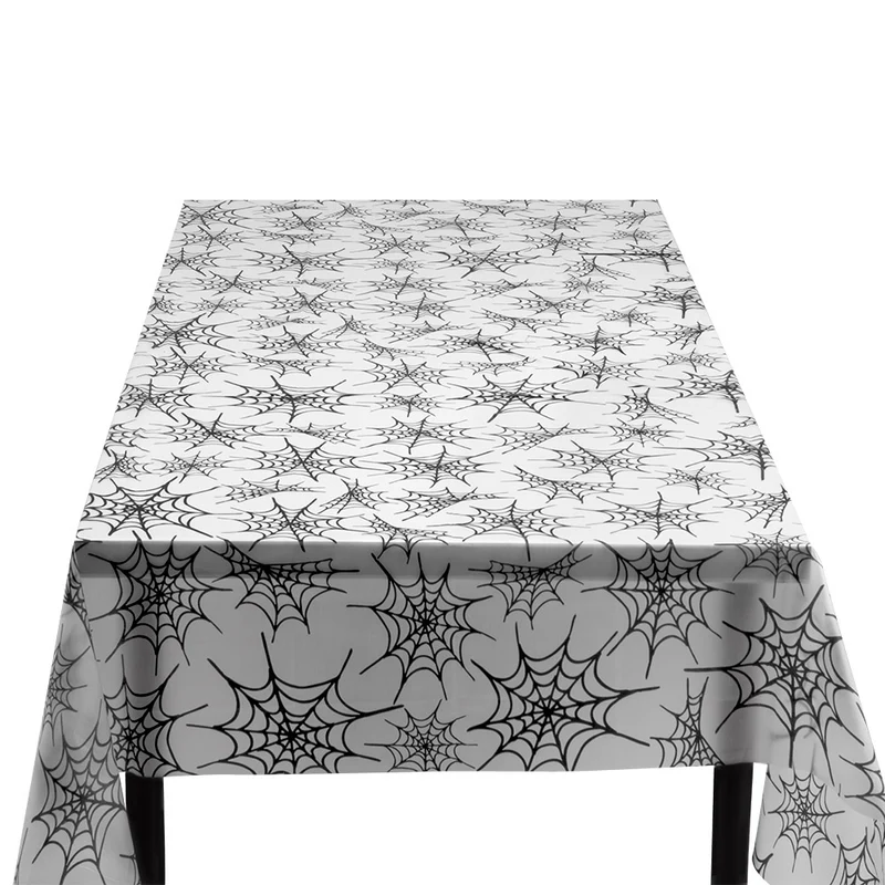 PE Tafelkleed Spinnenweb – Halloween Decoratie (135 x 275 cm)