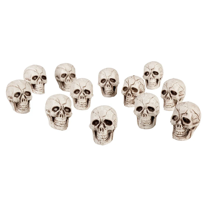 12 Mini Schedeltjes – Griezelige Halloween Decoratie (4 x 3 cm)