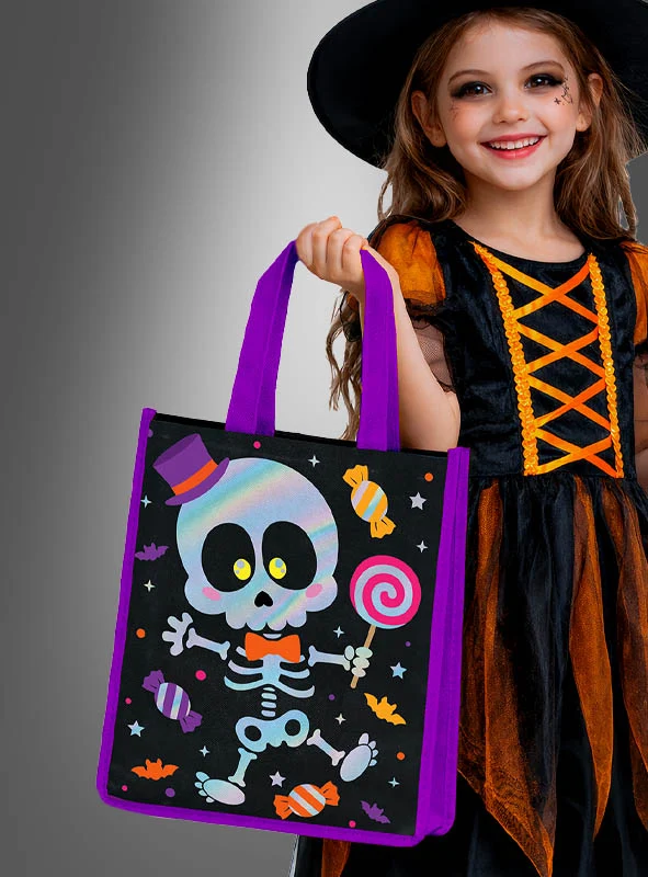 Halloween Sammeltasche lustiges Skelett