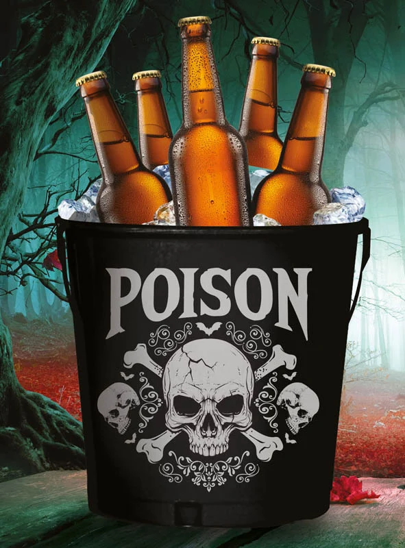 Halloween Getränkekühler Metalleimer "Poison"