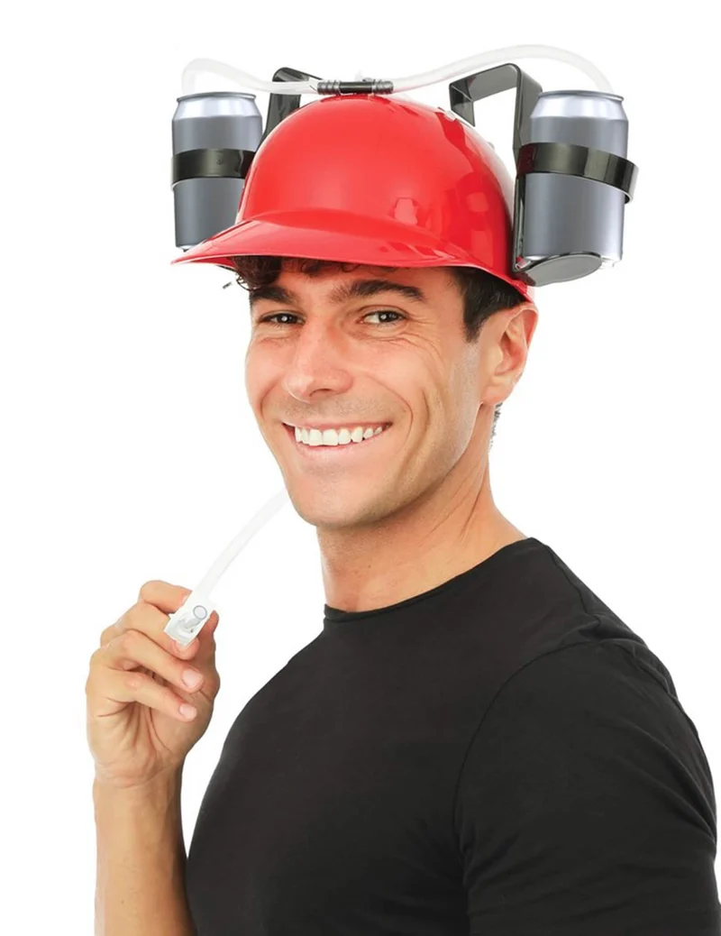 Anti-Durst Helm für Erwachsene rot-schwarz