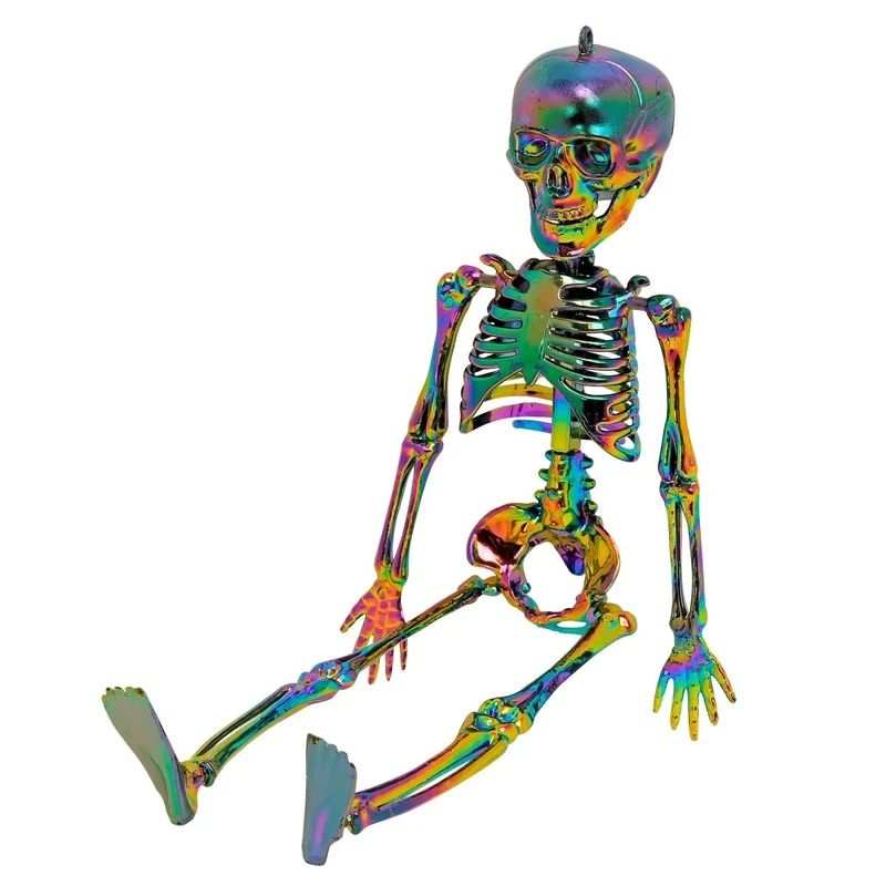 Halloween-Skelett „Regenbogen“ 28 cm