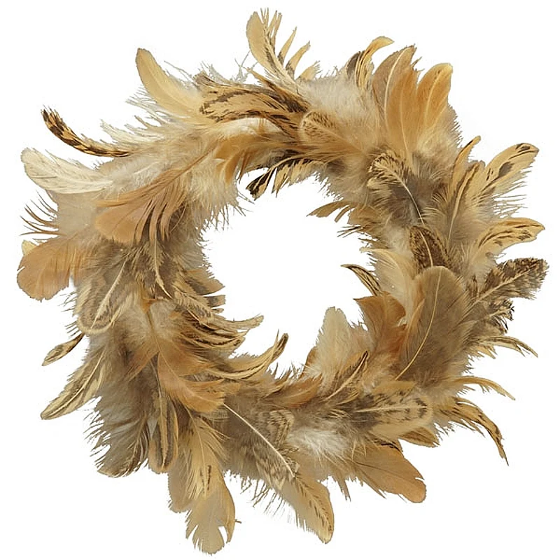 Federkranz Perlhuhn natur 15 cm