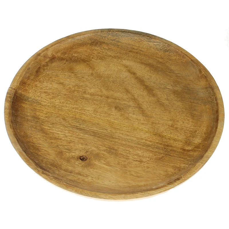 Tablett, mangoholz, naturbelassen - rund - klein