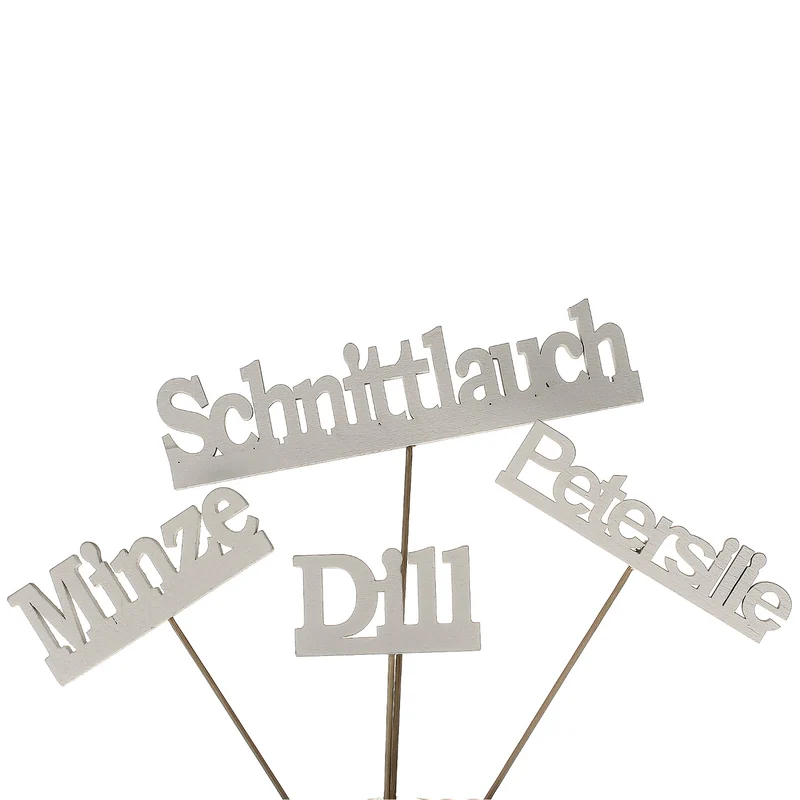Kräuterstecker weiß deutsch sortiert