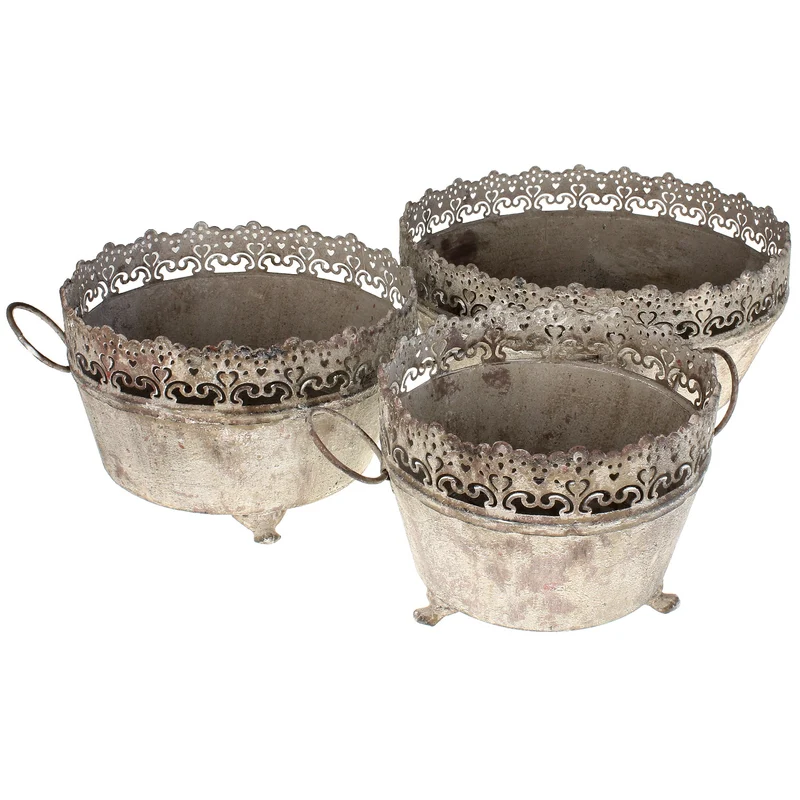 Pflanztopf-Set, tlg.3, Antik-finished 231808