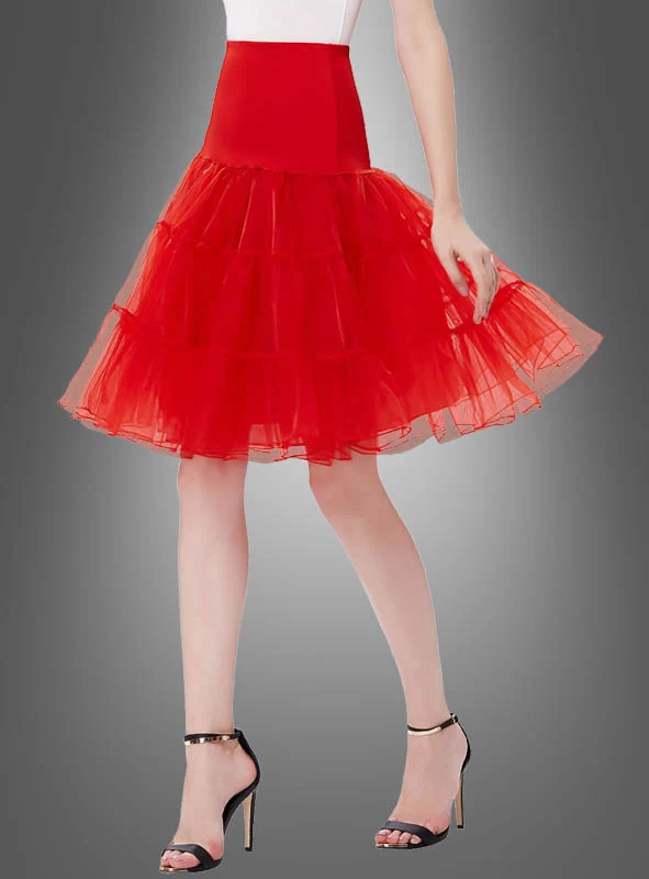 Knielanger deluxe Petticoat rot