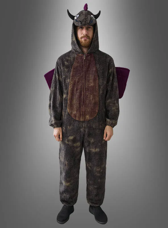 Schwarzer Drachen Overall Erwachsene