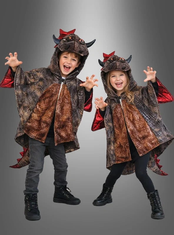 Schwarzer Drache Cape für Kinder