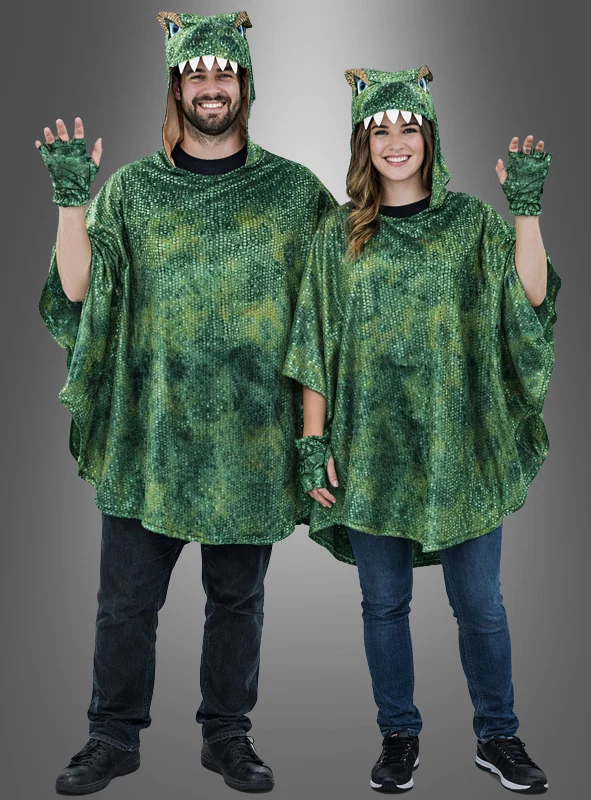 Dino T-Rex Poncho für Erwachsene