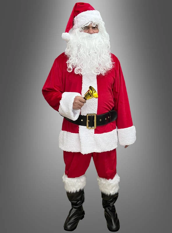 Weihnachtsmann Kostüm rot 6-teilig