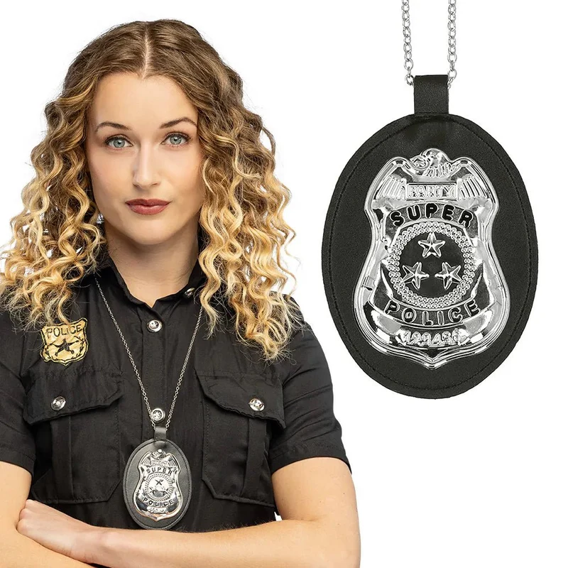 Halskette mit Anstecker „Super Police“