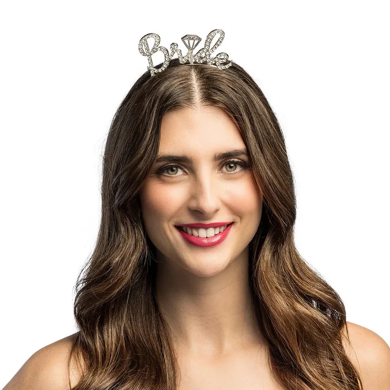 Metall-Diadem „Bride“ mit Diamanten