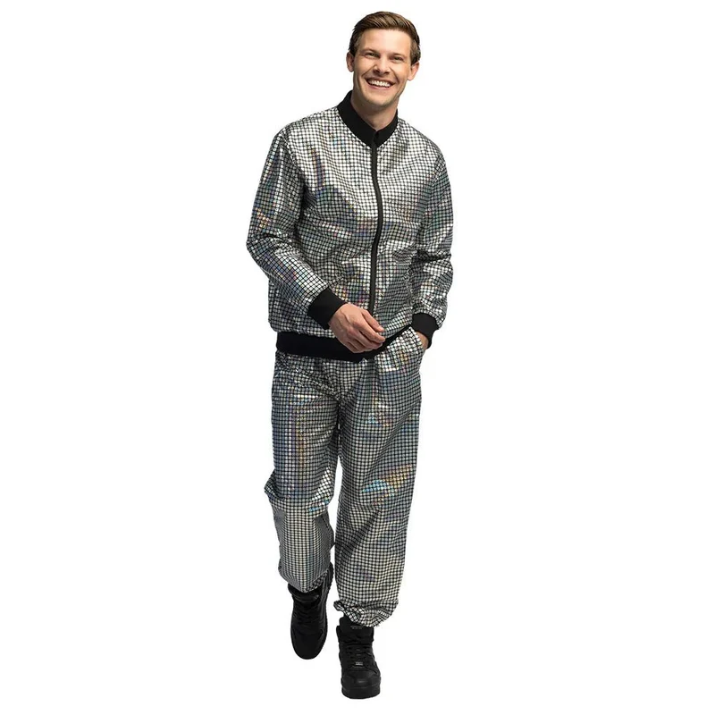 Trainingsanzug „Disco Diamond Dude“ in Silber
