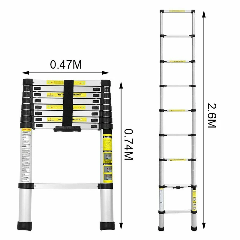 Teleskop-Anlegeleiter 260/320/380/440 cm