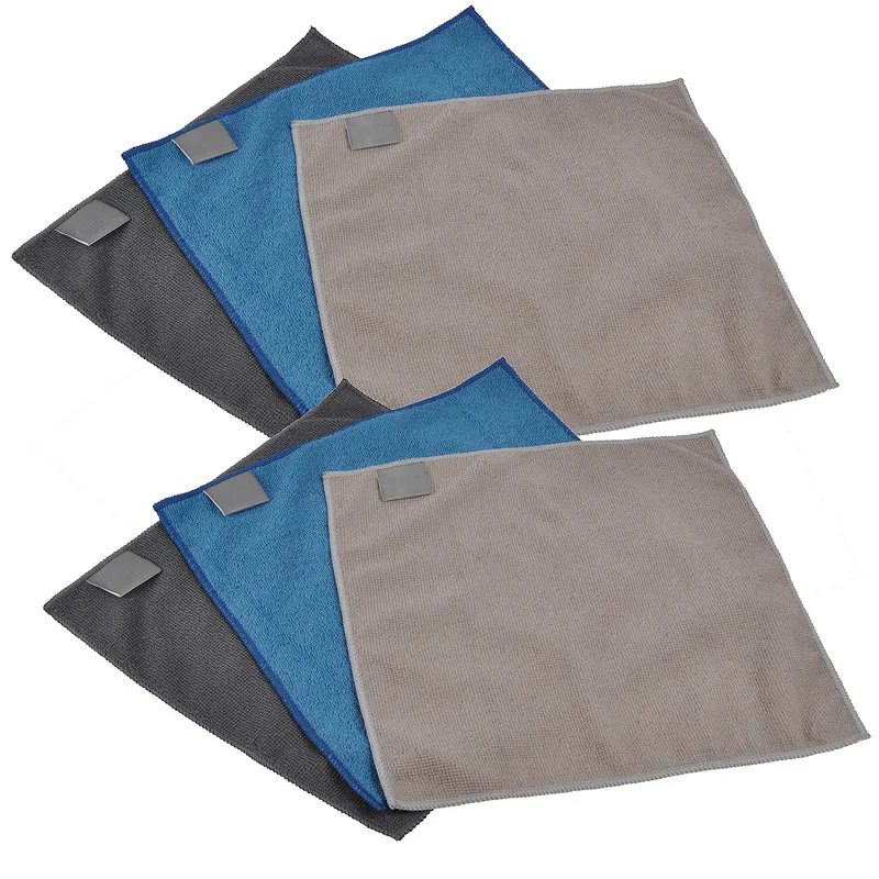Microfasertuch 6-Set, Polyester (hellgrau, dunkelgrau,petrol )