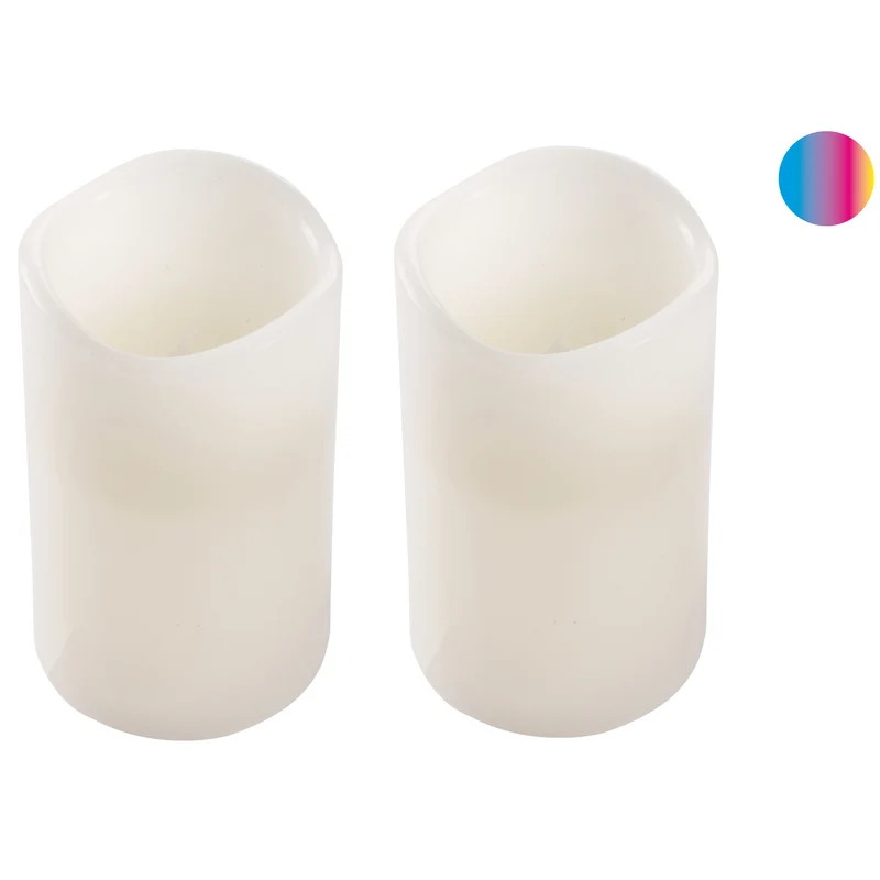 2er Set LED Kerze